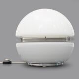 White glass table lamp by Enrico Tronconi for Tronconi, 1970s.