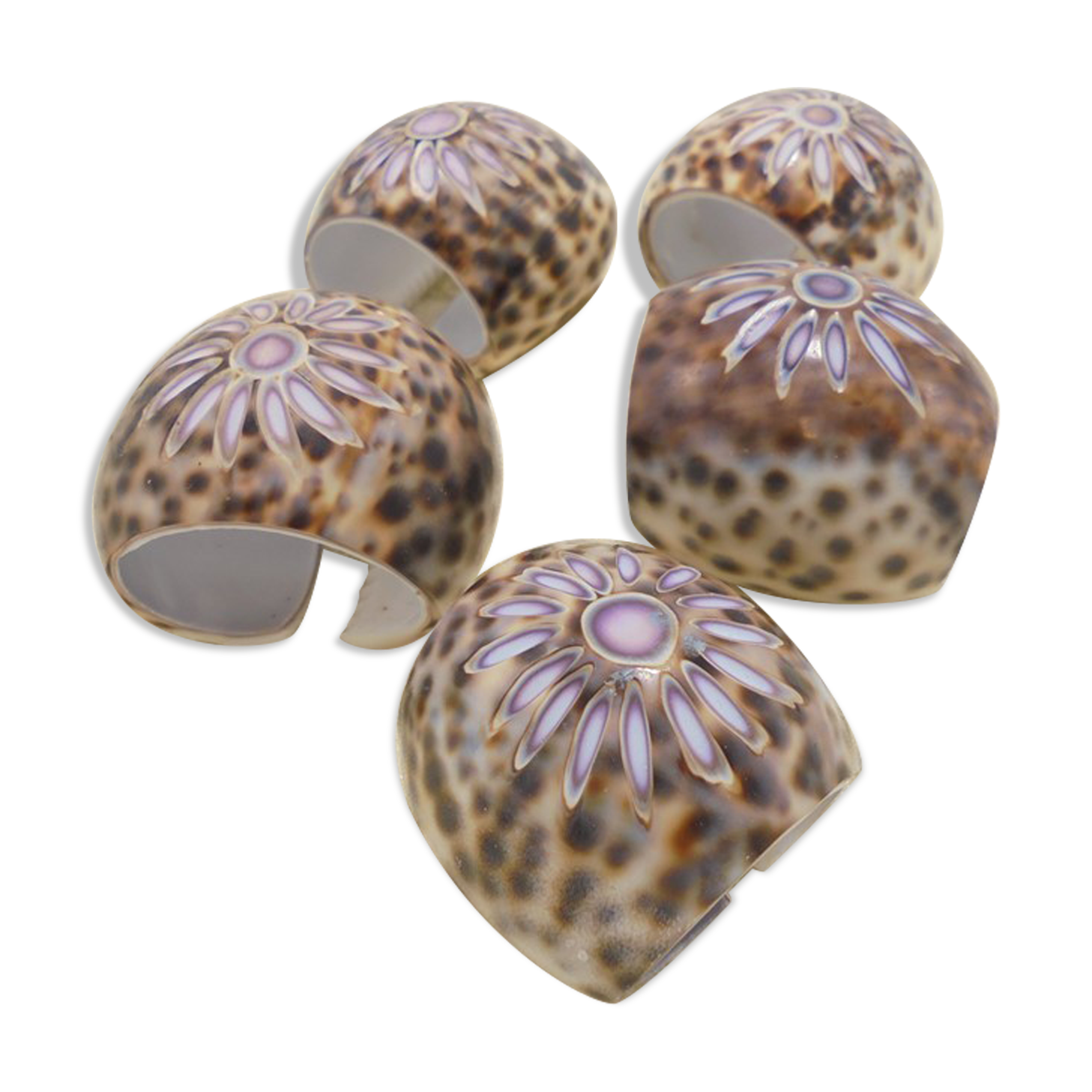 Set of 5 rounds of shell towel