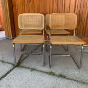 4 chaises italiennes du milieu du siècle Marcel Breuer B32 Cesca, années 70