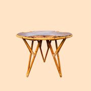 Janine Abraham Rattan Tripod Coffee Table