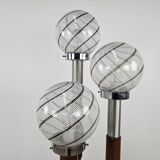 Murano Glass Swirl Floor Lamp with Three Light Points Mid Century 70s