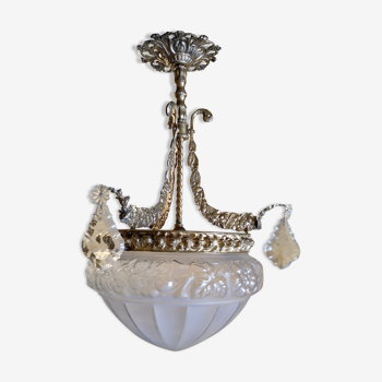 Bronze shell chandelier 1900