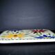 Vintage ceramic trivet from Saint-Clément - floral 1960-1970