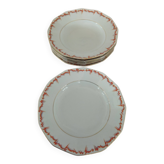 6 assiettes creuses en porcelaine Schwarzenhammer