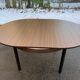 1960s round extendable Scandinavian dining table
