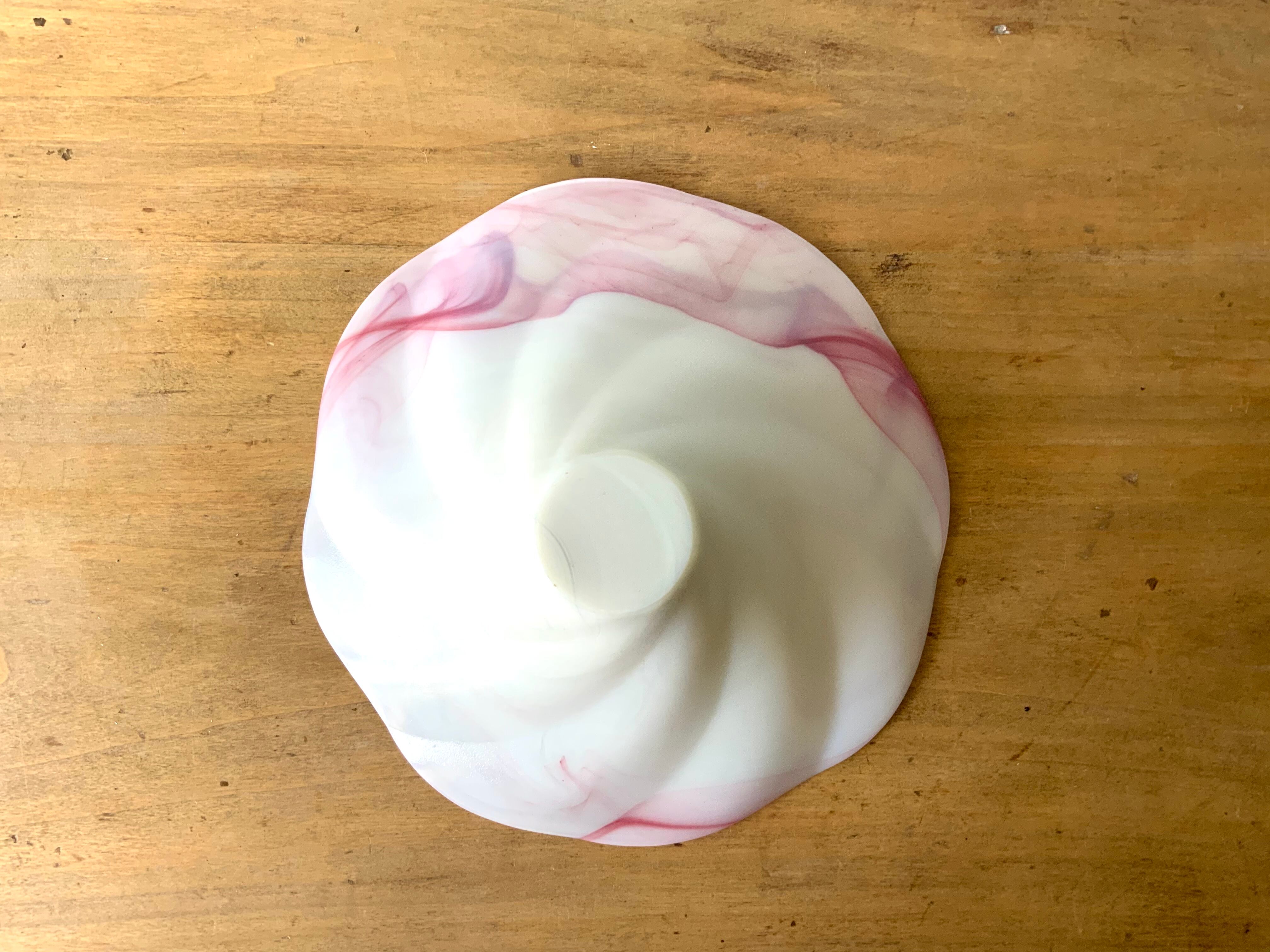 Milky pink Murano glass cup