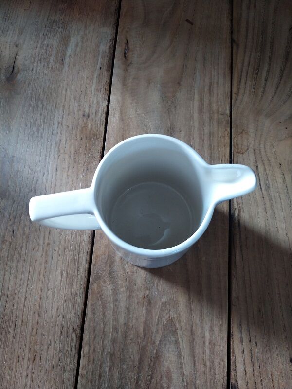 Porcelain pitcher White Dishes Old BT51