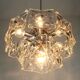 elegant 2-tier kinkeldey mid century PENDANT LIGHT crystal glass and chrome