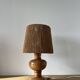 Vintage 1960 turned wood elm lamp