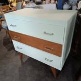 Superb 3-drawer chest of drawers with compass feet