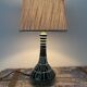 Vintage ceramic table lamp with electrified patterns to nine