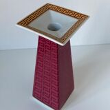 Meandre Versace candle holder for Rosenthal in glazed and gilded porcelain