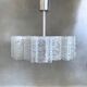 Glass chandelier by Doria Leuchten 1960s mid century lamp, vintage interior.