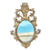 Miroir en bois doré sculpté .