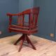 Mahogany office chair with swivel function