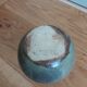 Enamelled stoneware vase signed