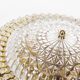 Large vintage brass and glass flush mount light by Palwa