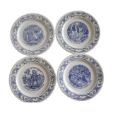 4 advertising plates Yoplait- The 3 musketeers