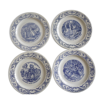 4 advertising plates Yoplait- The 3 musketeers
