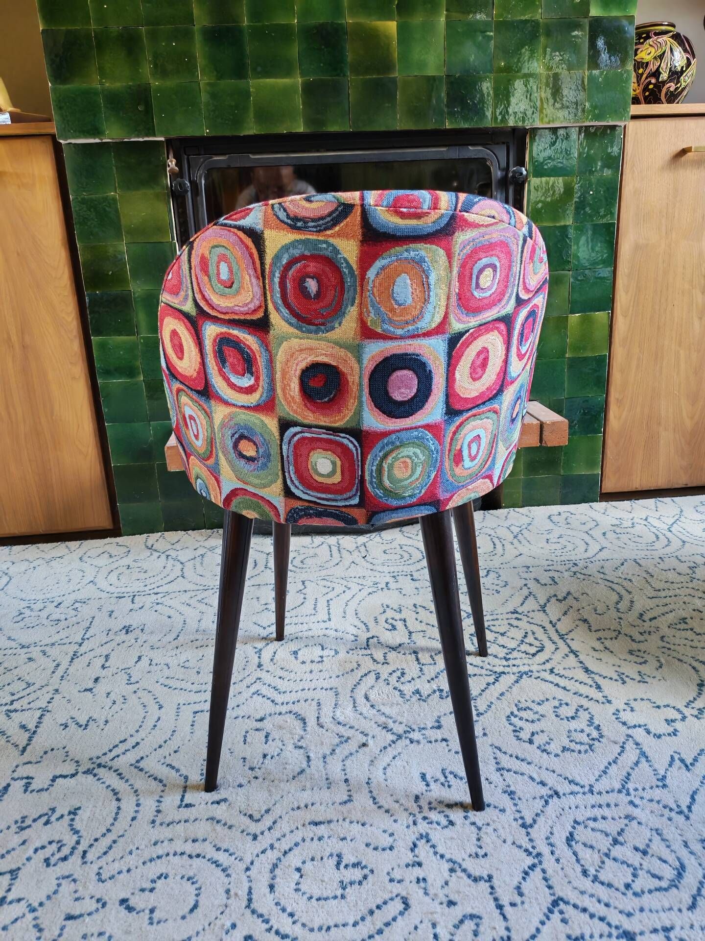 Pair of renovated vintage chairs from the 1950s.