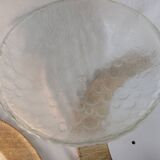 Pair of vintage Murano wall lights with exotic wood shelf.