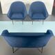 Mid-century modern loveseat and armchairs 50s