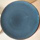 Set of 6 cream and grey-blue glazed earthenware plates.
