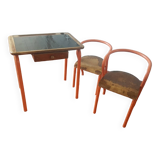 School desk and chairs from the 1950s