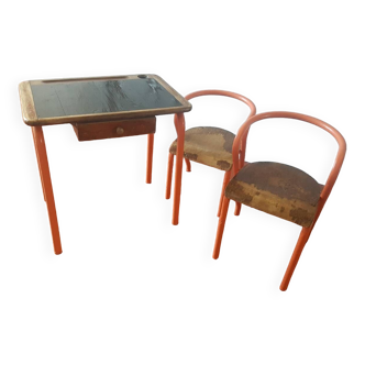 School desk and chairs from the 1950s