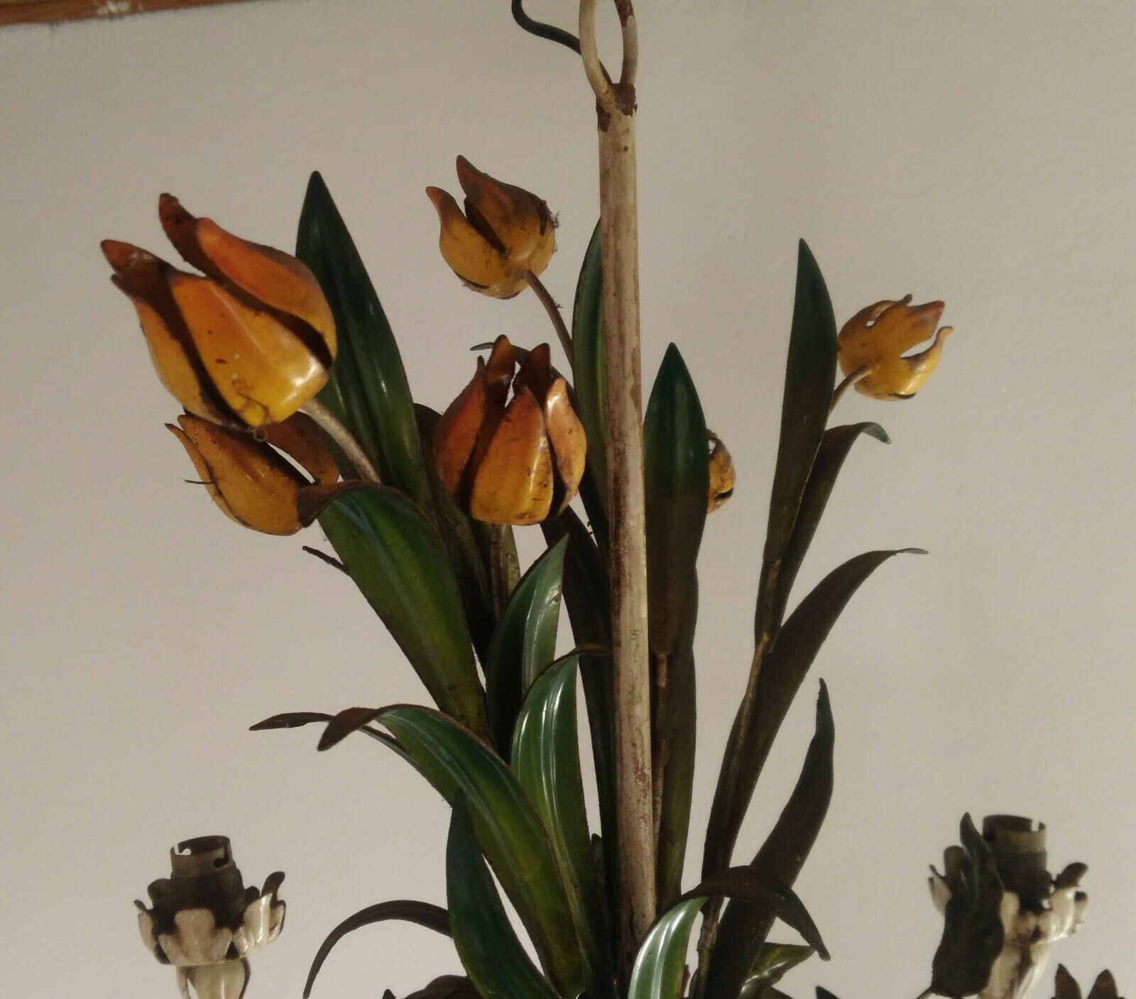 Painted iron chandelier 1950