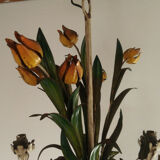 Painted iron chandelier 1950