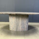 Table à manger en granit ovale vintage, années 1970