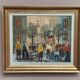 Original Swedish Oil on Canvas – “Market Scene” by Arne Wallsten – Signed