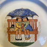Set of 4 dessert plates from Sarreguemines Digoin