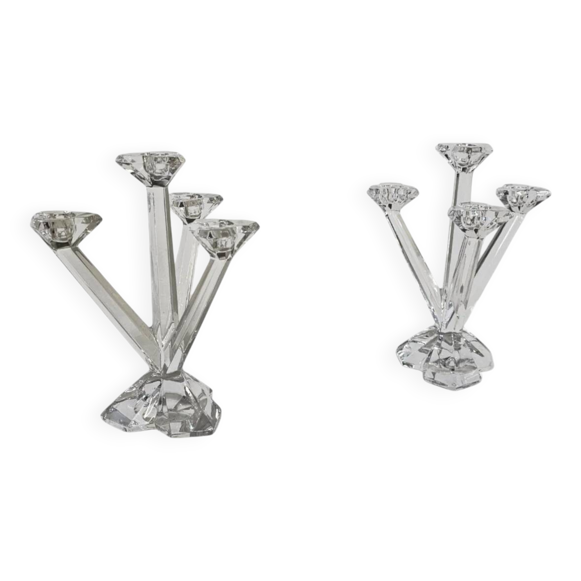 2 x four-armed candlesticks, Opera pattern by Villeroy & Boch, 1997-2001