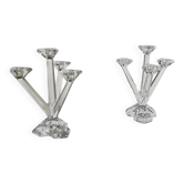 2 candélabres à quatre bras, motif Opéra de Villeroy & Boch, 1997-2001