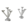 2 x four-armed candlesticks, Opera pattern by Villeroy & Boch, 1997-2001
