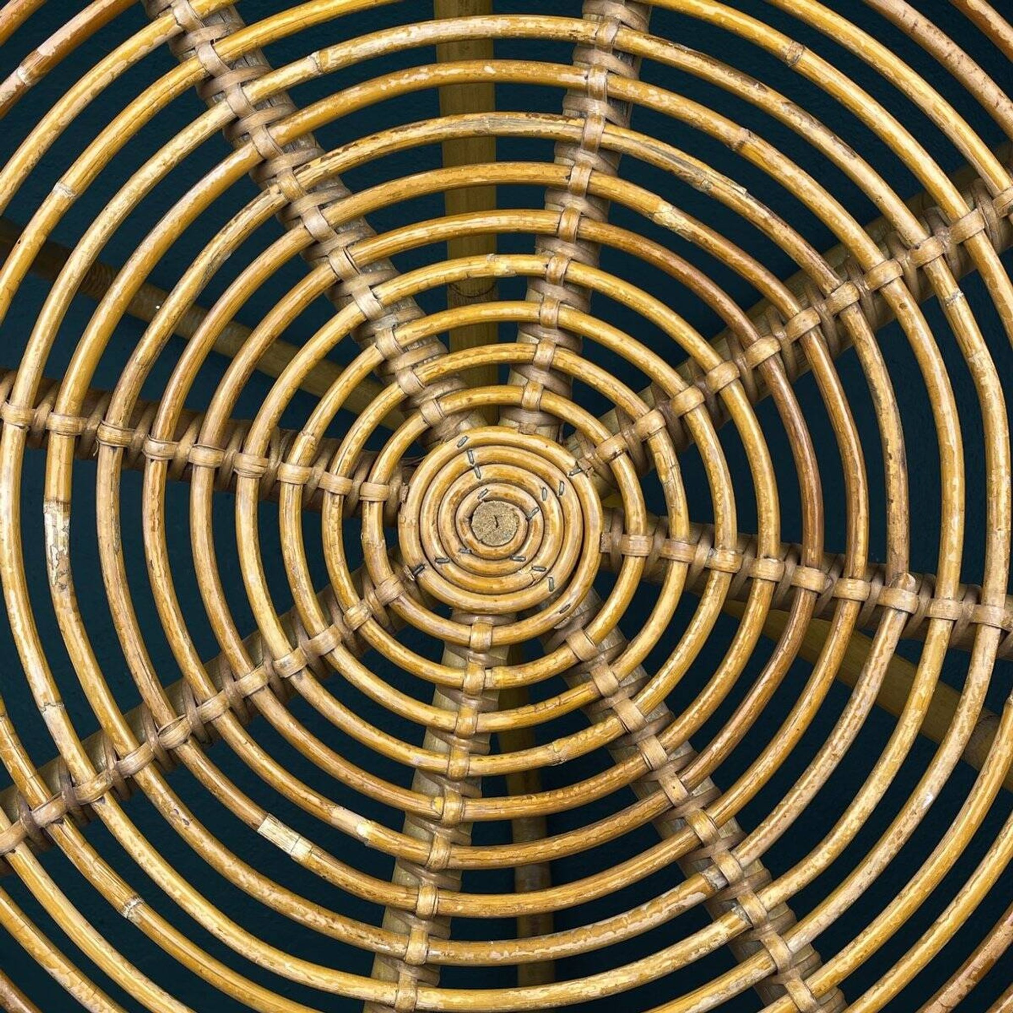 Vintage bamboo coffee table, Italy, 1960s