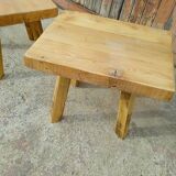 Pair of solid wood coffee tables