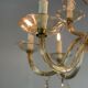 Lustre en verre mordoré deux étages et 12 bras de lumière vers 1940