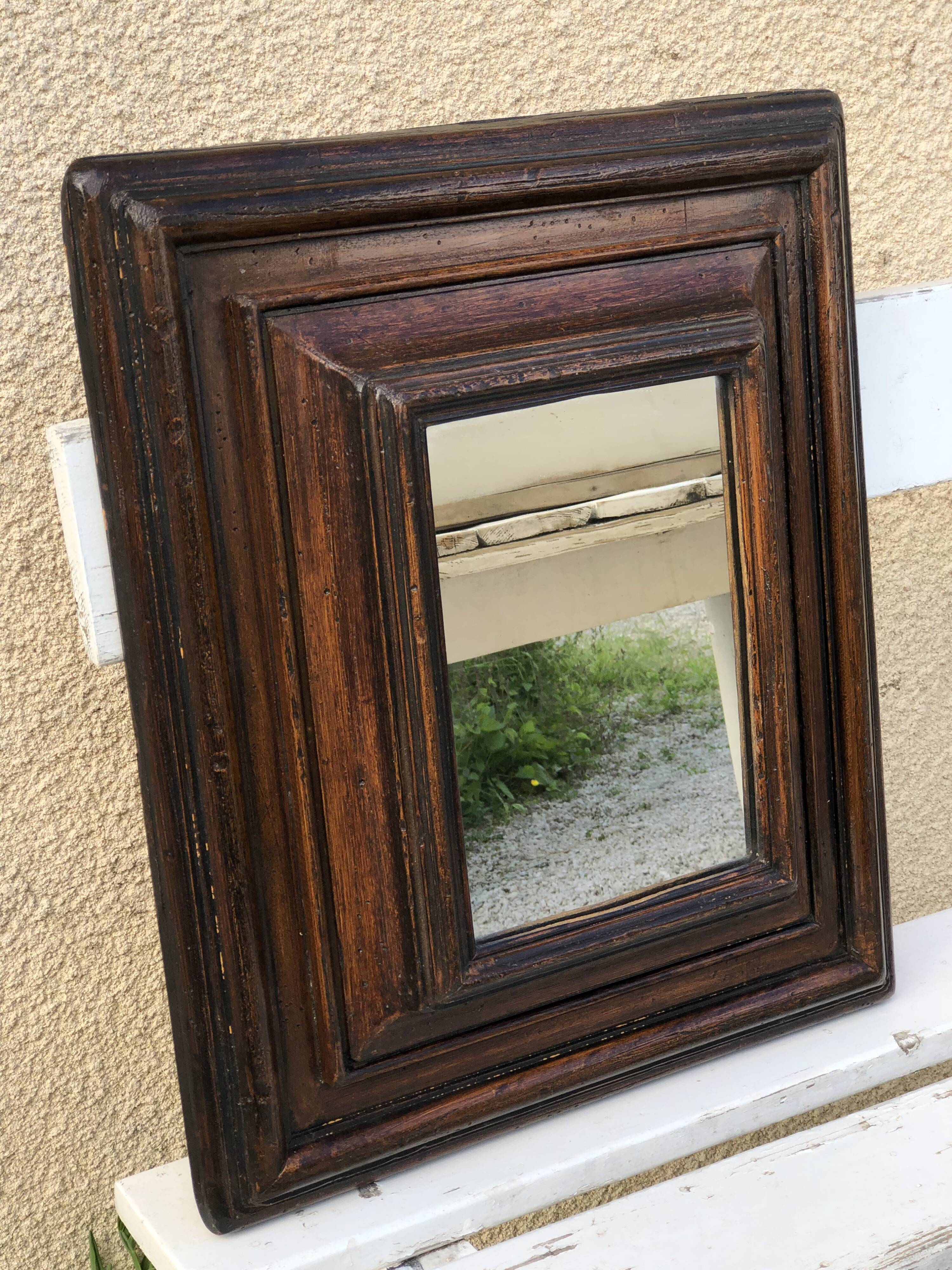 Old wooden mirror 45 x 55 x 10