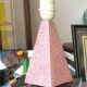 Brussels porcelain lamp with a pink terrazzo effect