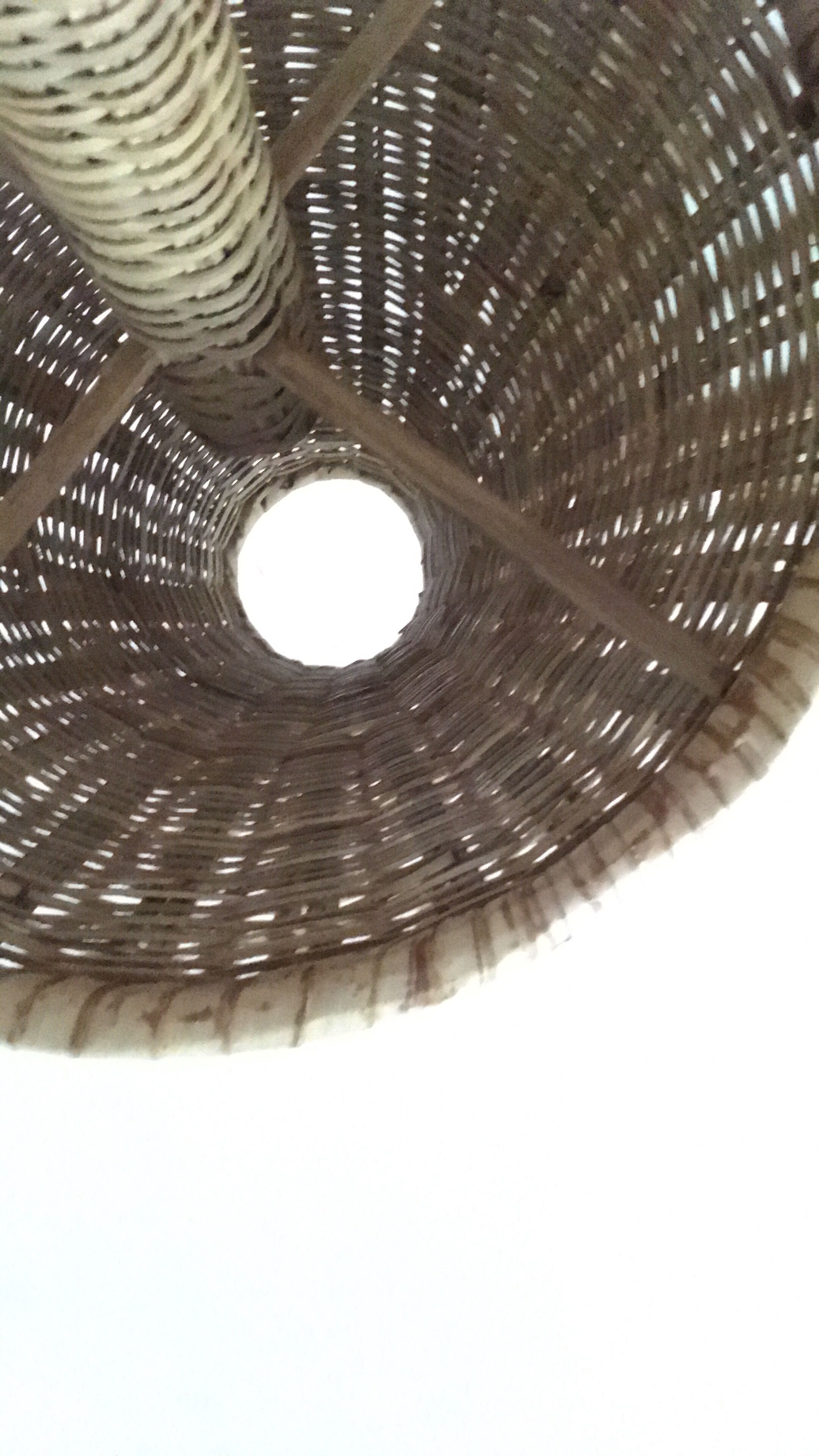 Pair of wicker lamps