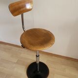 Tabouret industriel télescopique, Mirima, France vers 1950