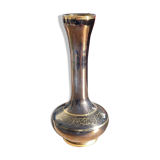 Copper and gold glass vase