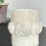 Vintage alabaster stone pencil pot