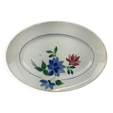Old artisanal dish made in France Digoin Sarreguemines