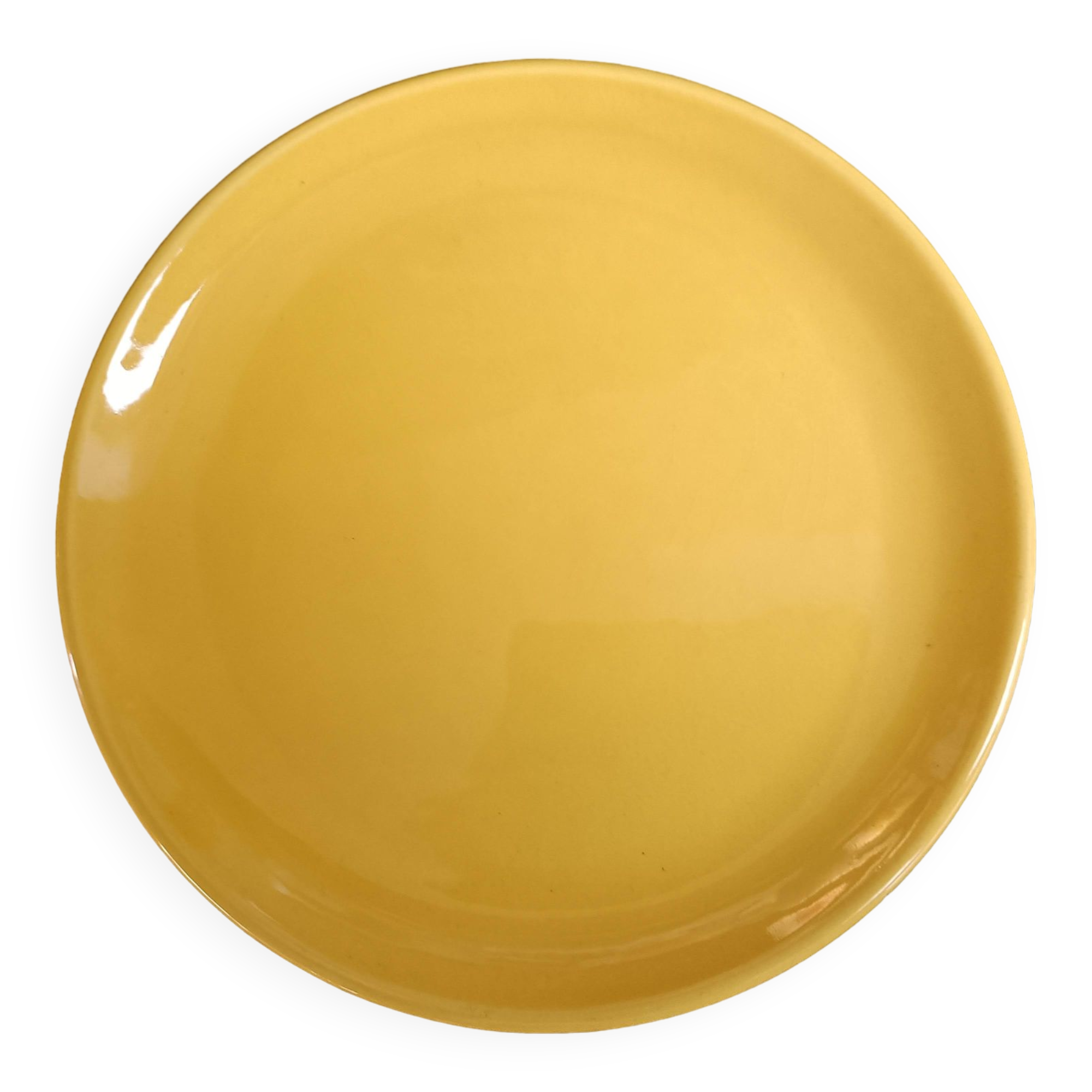 Set of 5 yellow dessert plates