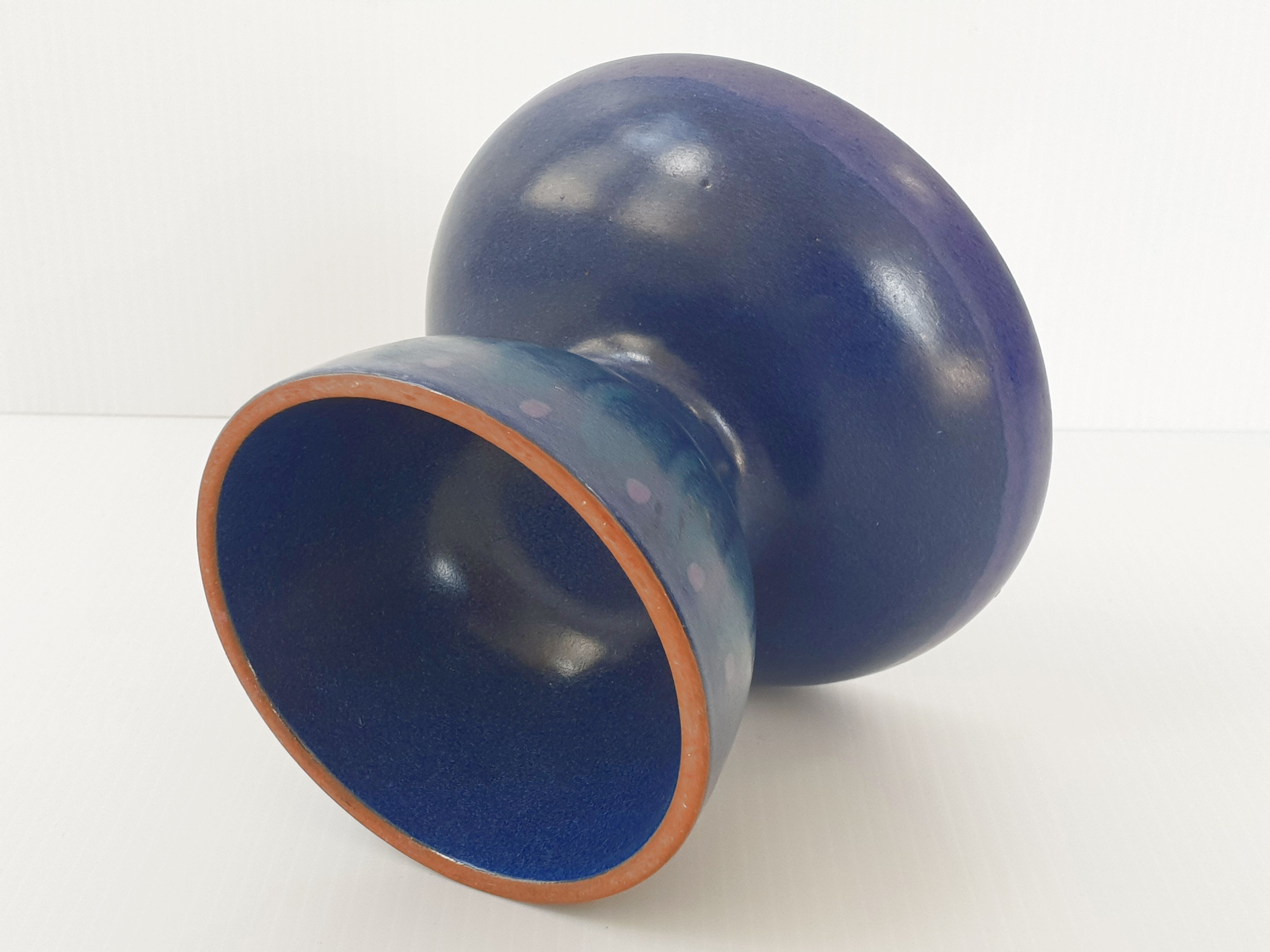 Vintage stoneware candlestick