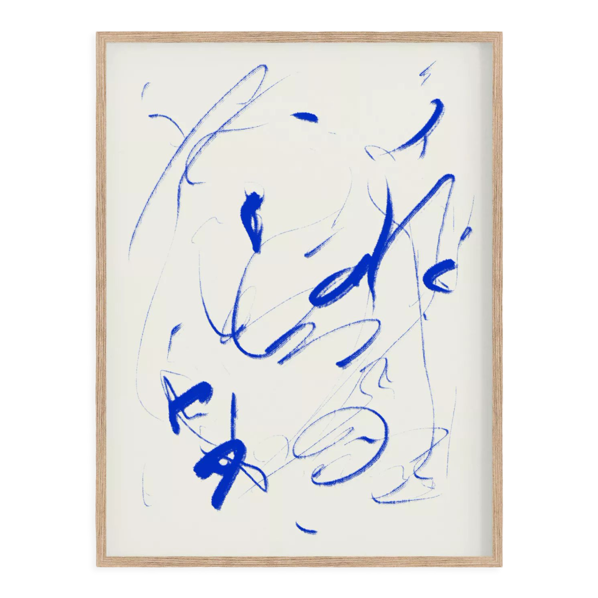 Abstract blue painting giclee print